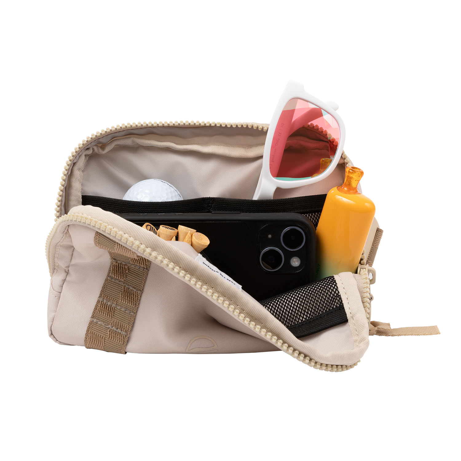Women's Belt Bag Toasted Almond with Accessories