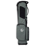 side view of midnight green EL Camino golf bag by sunday golf showing white side logo