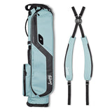 Sunday Golf El Camino seafoam green golf bag side by side image with carrying straps