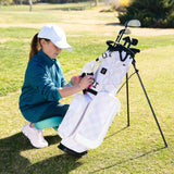 兒童高爾夫球袋/ 粉白格紋(適用於9-12歲)-- Junior Golf Bags/ Pink& White Checker (9-12yo)