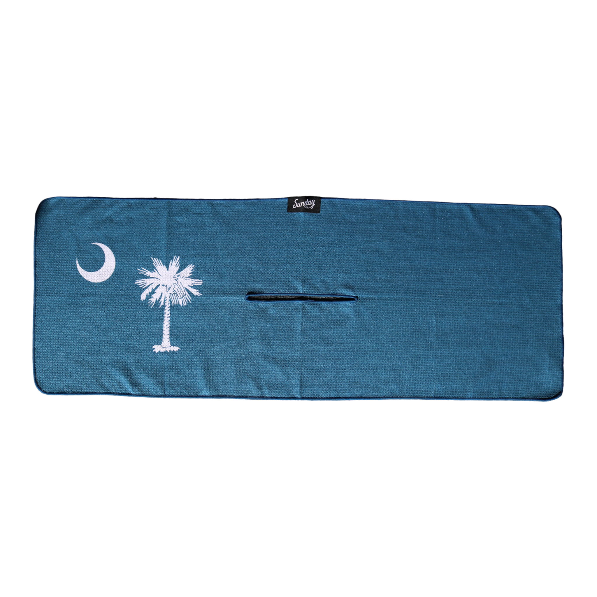 blue and white south carolina golf towel by sunday golf