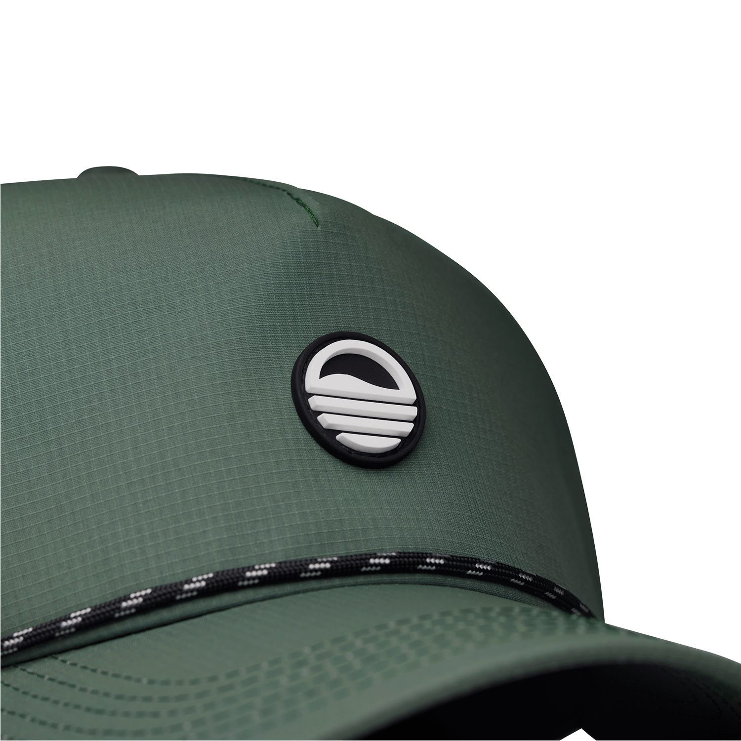 sundaze logo on the porter lite hat by sunday golf in olive