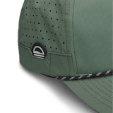 built in ball mark and holder on the porter lite sunday golf hat in olive green
