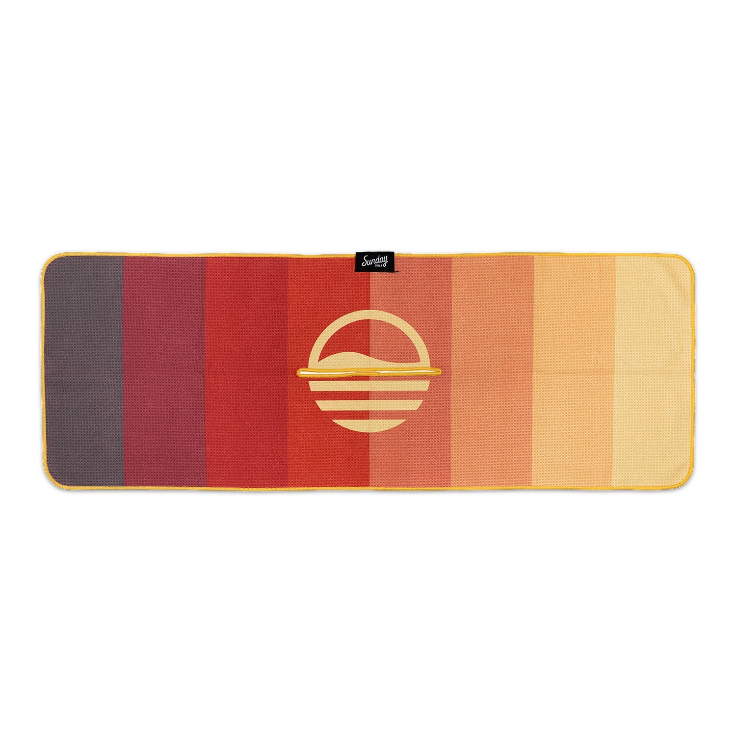 brown red and yellow utah golf towel by sunday golf 