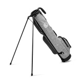 stands extended on Heather Gray Loma golf bag by Sunday Golf